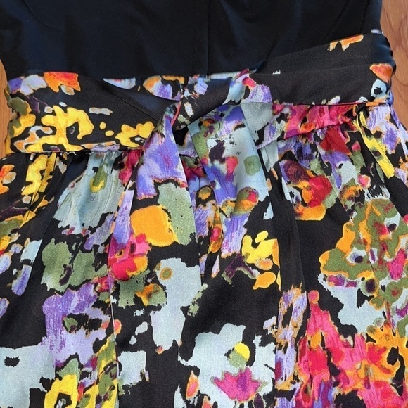 Maurices juniors sleeveless dress black top floral bottom size 3 - Picture 8 of 9